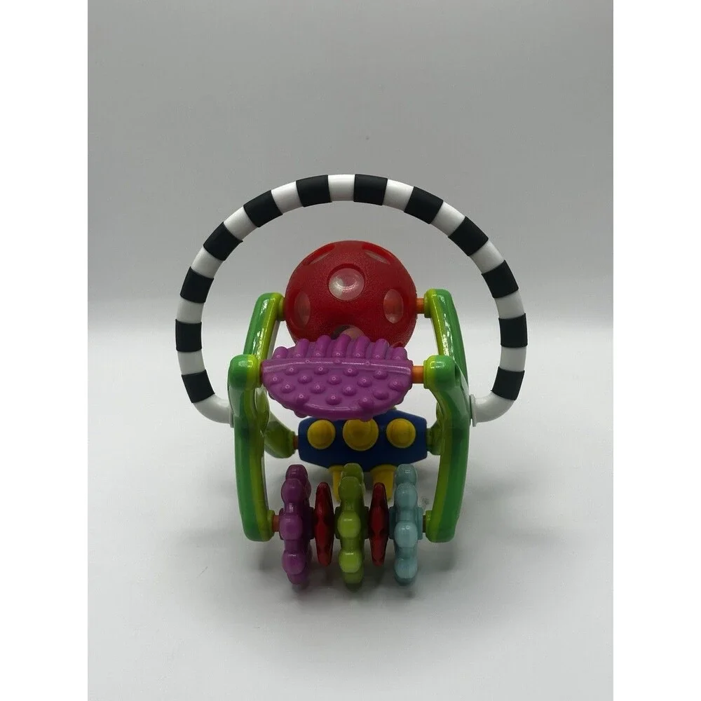 Sensory Baby Rattle Teether Toy Multi Texture Ball Wheel Ring Development